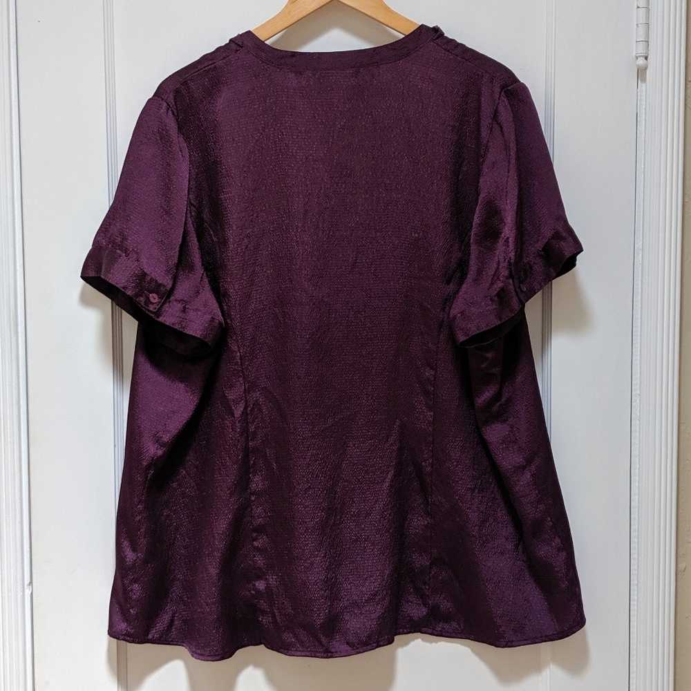 Lane Bryant Ruffle button up blouse - Picture 3 of 8